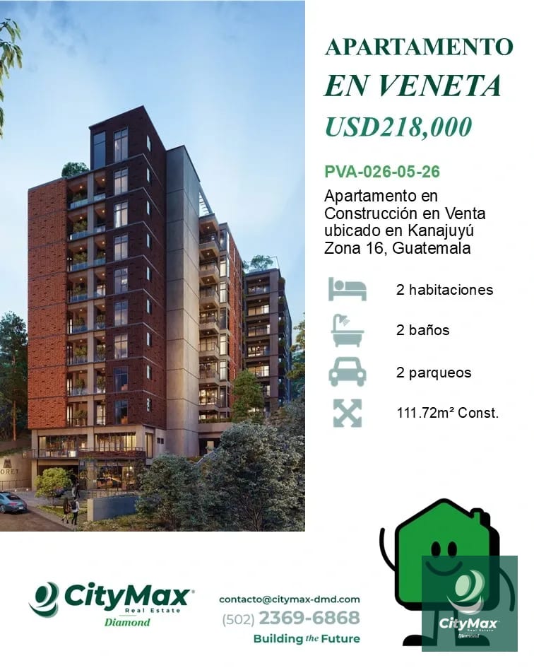 Apartamento en construcción en VENTA Kanajuyú Zona 16 — Apartamento en Venta en Kanajuyú, Zona 16, Guatemala, Ciudad — foto 1 de 10