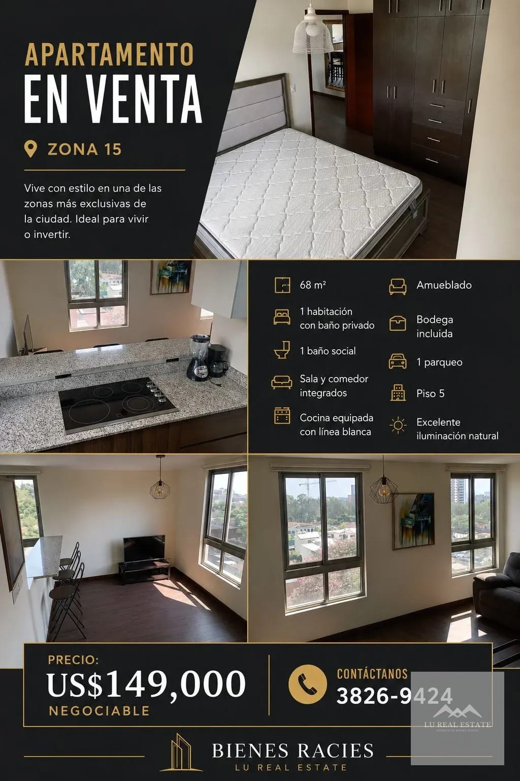Apartamento en venta en z15 de una habitación — Apartamento en Venta en Zona 15, Guatemala, Ciudad — foto 1 de 12