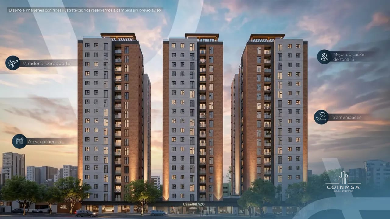 Apartamentos en Venta zona 13 | Casa Arienzo — Apartamento en Venta en Zona 10, Guatemala, Ciudad — foto 1 de 14