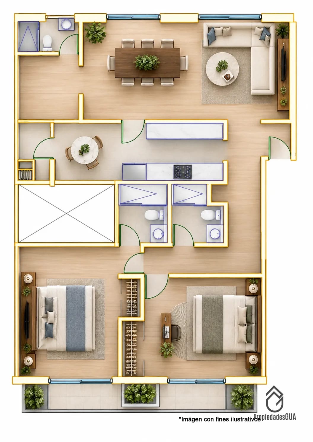 Apartamentos amplios con balcones recién remodelados zona 13 — Apartamento en Alquiler en Zona 13, Guatemala, Ciudad — foto 13 de 13