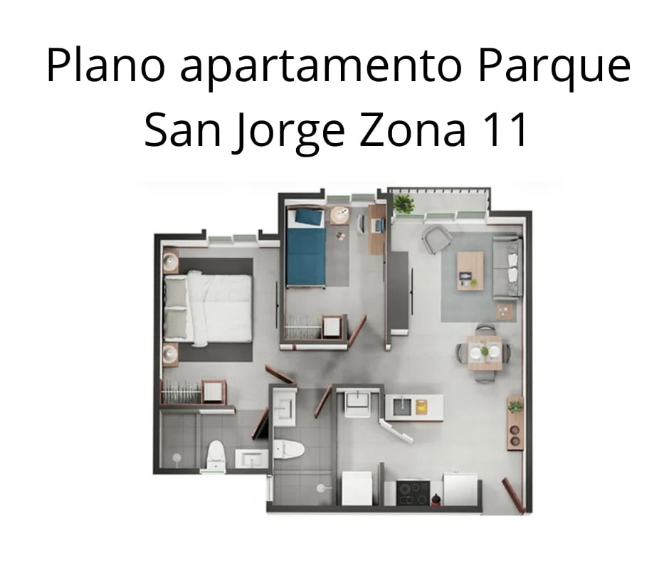 APARTAMENTO AMUEBLADO EN VENTA ZONA 11 EDIFICIO PARQUE SAN JORGE — Apartamento en Venta en Parque San Jorge, Zona 11, Guatemala, Ciudad — foto 11 de 13