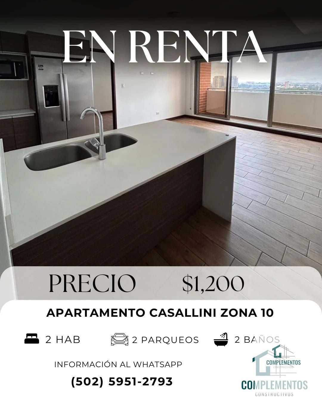 Casalini Diagonal 6, Apartamento en Renta zona 10 - 1