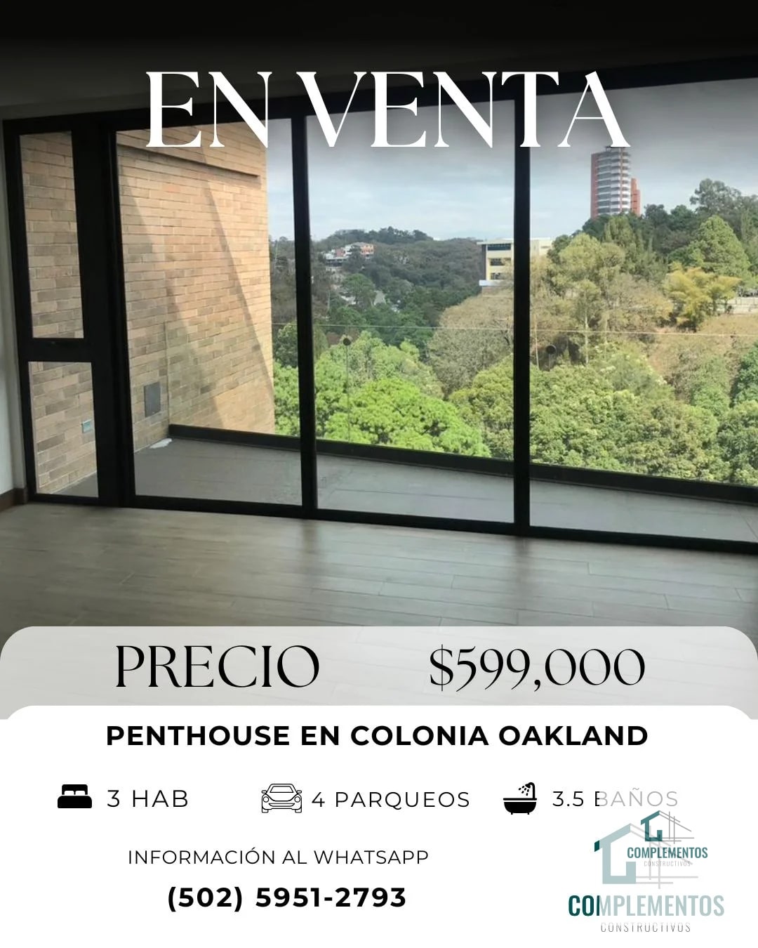 Colonia Oakland, PentHouse en Venta Zona 10 - 1