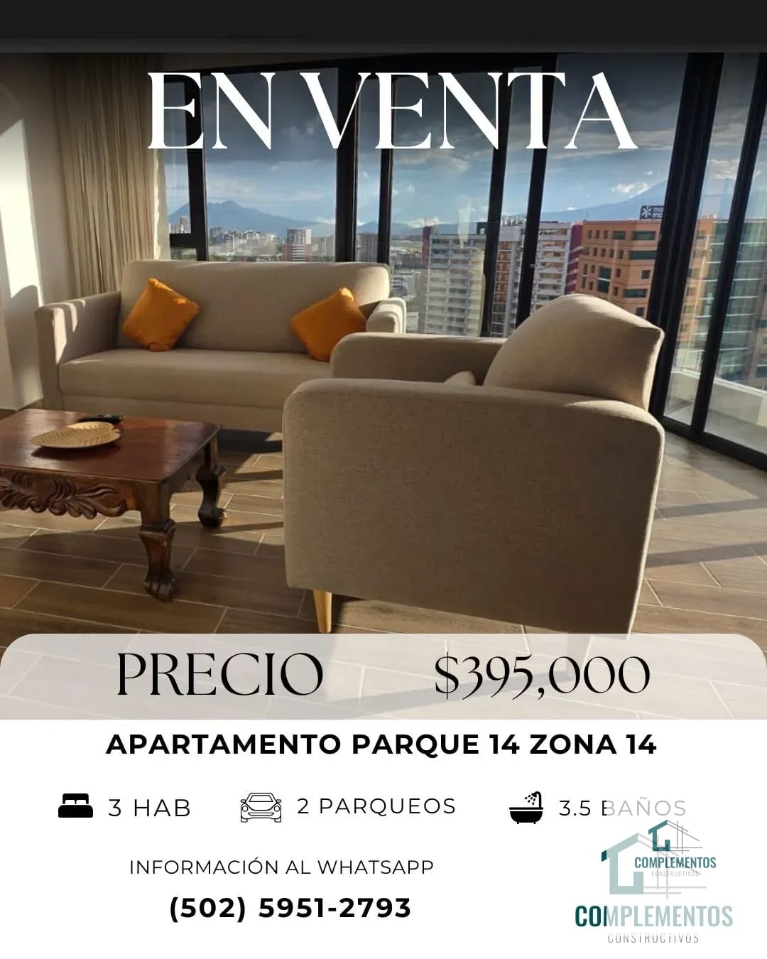 Parque 14, Apartamento en Venta Zona 14 — Apartamento en Venta en Parque 14, Zona 14, Guatemala, Ciudad — foto 1 de 10