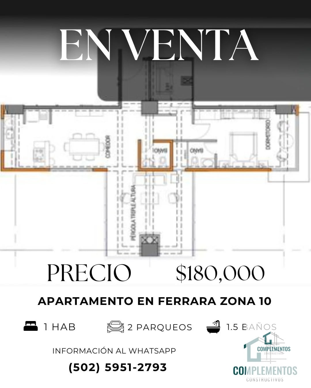 Ferrara 10, Apartamento en Venta zona 10 — Apartamento en Venta en Ferrara 10, Zona 10, Guatemala, Ciudad — foto 1 de 4