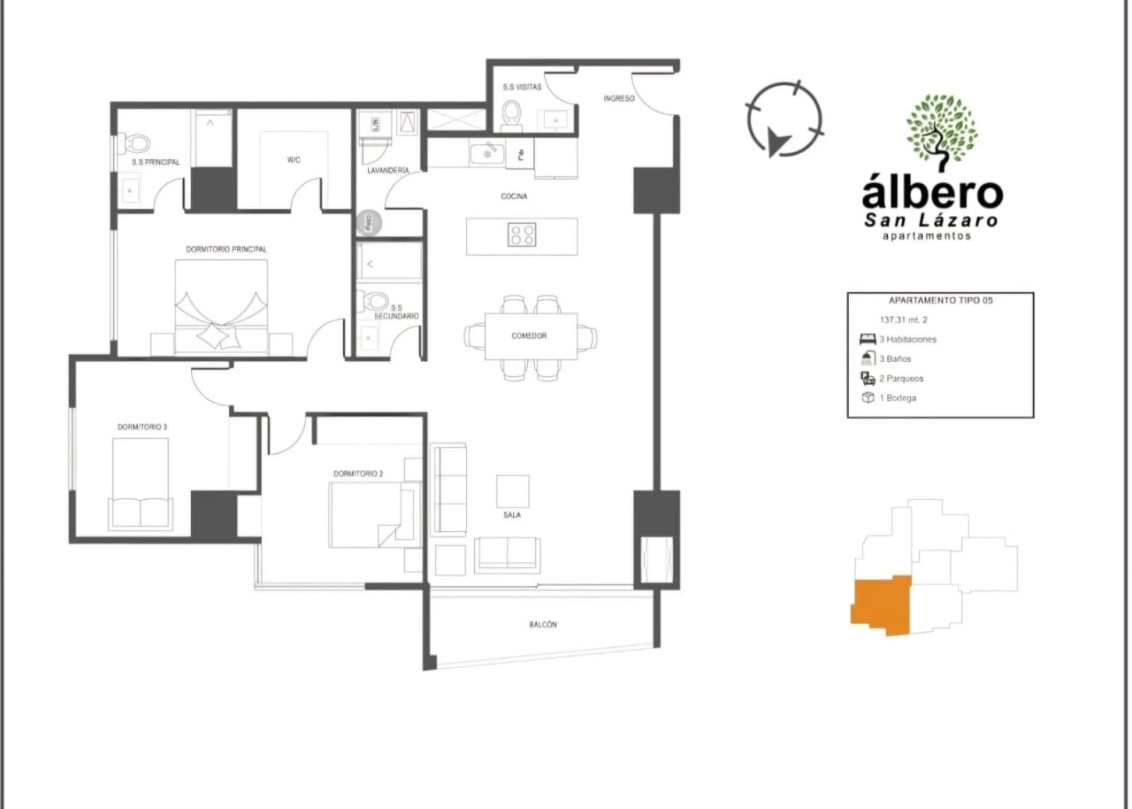 Apartamento en Venta y Renta Edificio Albero San Lázaro Zona 15 — Apartamento en Venta en Albero San Lazaro, Zona 15, Guatemala, Ciudad — foto 11 de 11