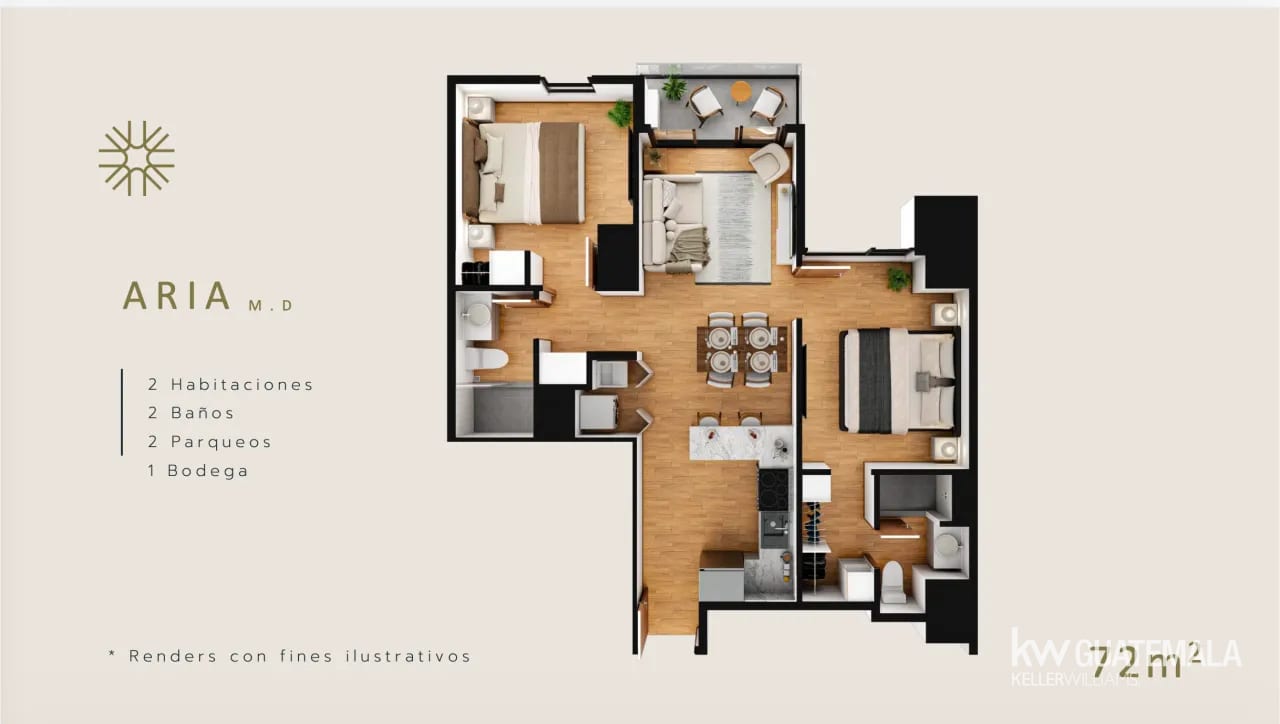 Apartamento en Venta Zona 10 | 72 m² | Preventa — Vivienda o Inversión Airbnb — Apartamento en Venta en Zona 10, Guatemala, Ciudad — foto 1 de 11