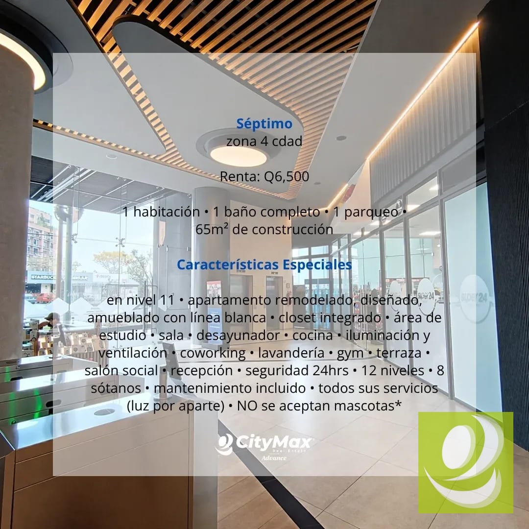 Apartamento en Renta en Séptimo zona 4 cdad — Apartamento en Alquiler en Zona 4, Guatemala, Ciudad — foto 8 de 9