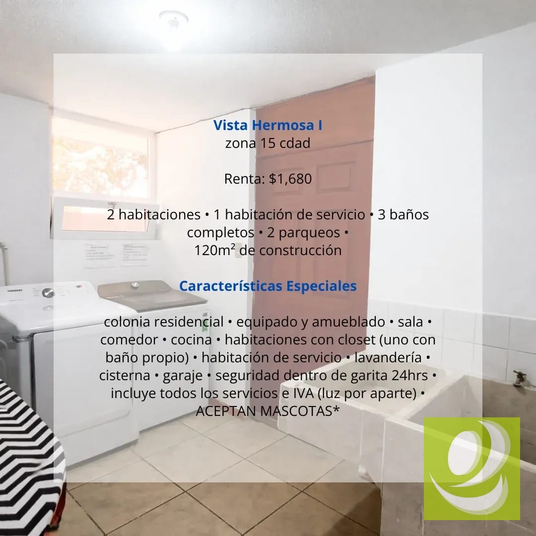 Apartamento en Renta en Vista Hermosa I — Apartamento en Alquiler en Zona 15, Guatemala, Ciudad — foto 7 de 8