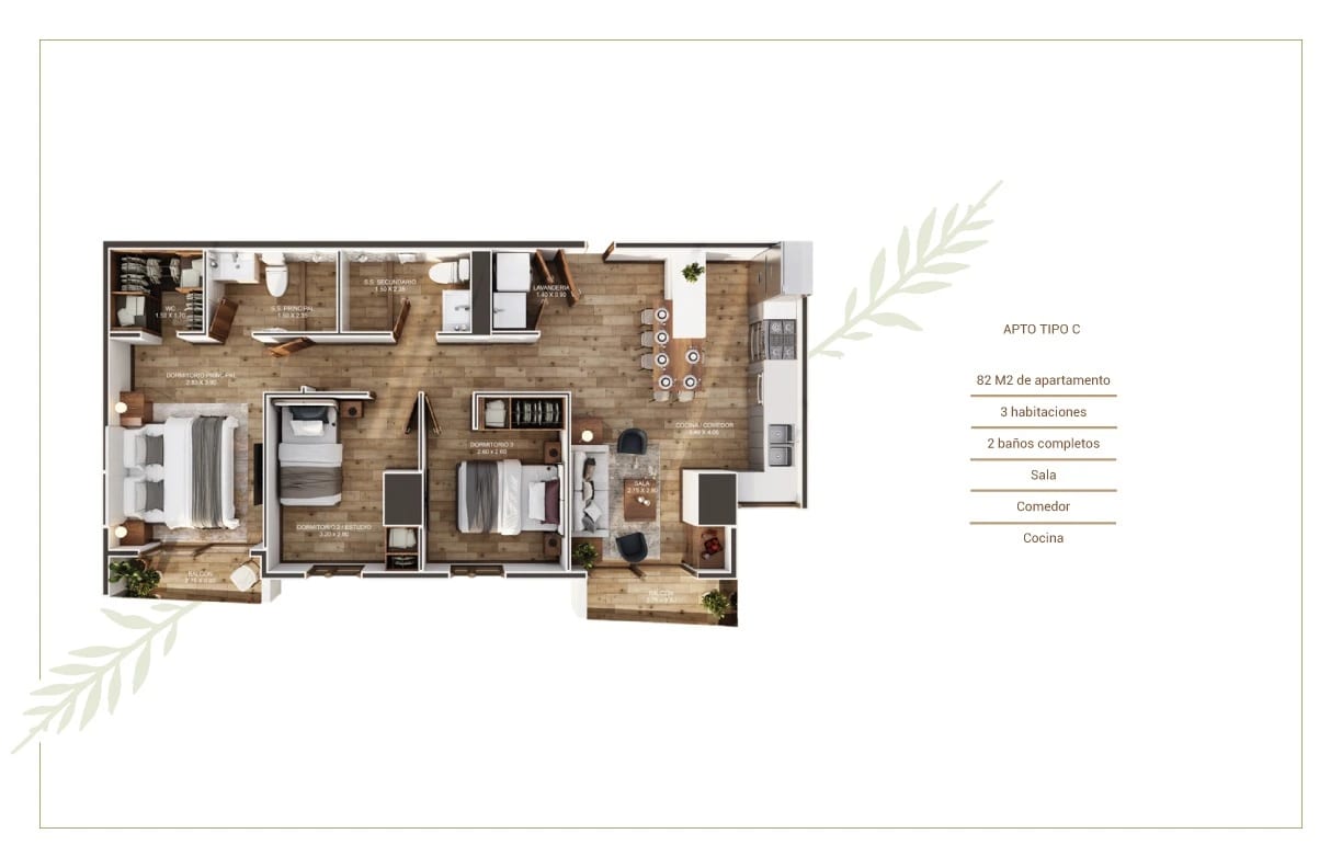 Apartamento Nuevo en Renta zona 13, 3 Habitaciones — Apartamento en Alquiler en Zona 13, Guatemala, Ciudad — foto 9 de 17