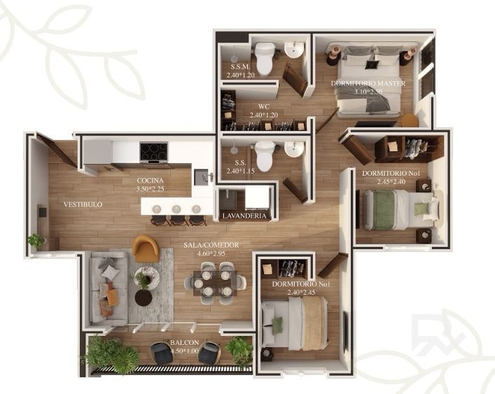 Vendo Apartamento Tipo " A y D " en Torre Paseo del Bosque - 6