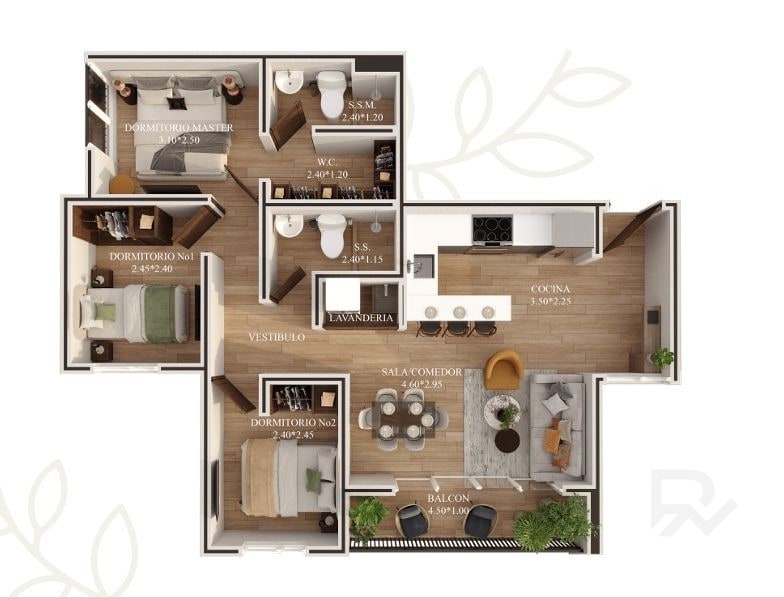 Vendo Apartamento Tipo " A y D " en Torre Paseo del Bosque - 5