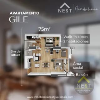 ZONA 11 - Edificio ENDORA | Apartamentos en PRE-VENTA de 2 habitaciones. ENGANCHE FRACCIONADO — Apartamento en Venta en Endóra, Zona 11, Guatemala, Ciudad — miniatura 11 de 13