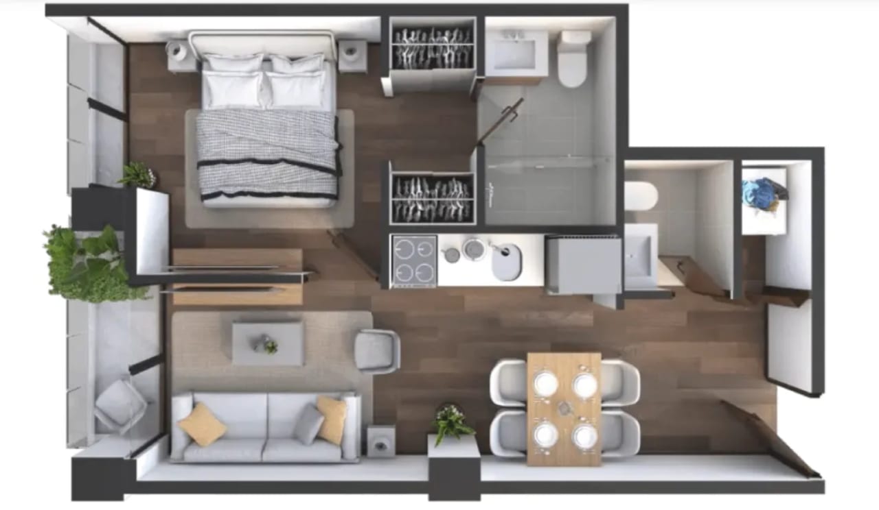 APARTAMENTO EN VENTA EN ZONA 15, 1 HAB. 2 BAÑOS, VHII — Apartamento en Venta en Vista Hermosa II, Zona 15, Guatemala, Ciudad — foto 2 de 9