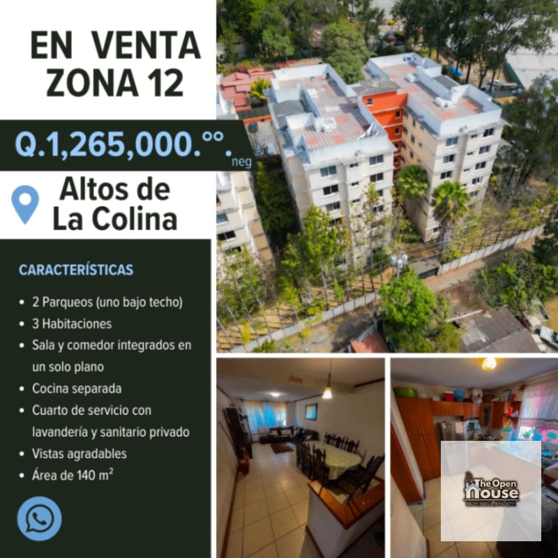 Altos de la colina zona 12 Apartamento en Venta - 1