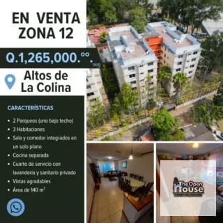 Altos de la colina zona 12 Apartamento en Venta — Apartamento en Venta en Altos de la colonia, Zona 12, Guatemala, Ciudad — miniatura 1 de 17