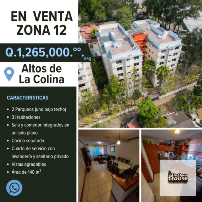 Altos de la colina zona 12 Apartamento en Venta — Apartamento en Venta en Altos de la colonia, Zona 12, Guatemala, Ciudad — foto 1 de 17