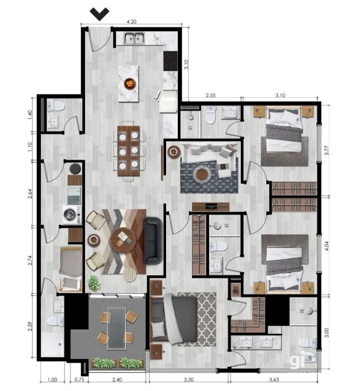 Apartamento en Renta en Zona 10 con Espacios Amplios y Funcionales + Amenidades Exclusivas - 2