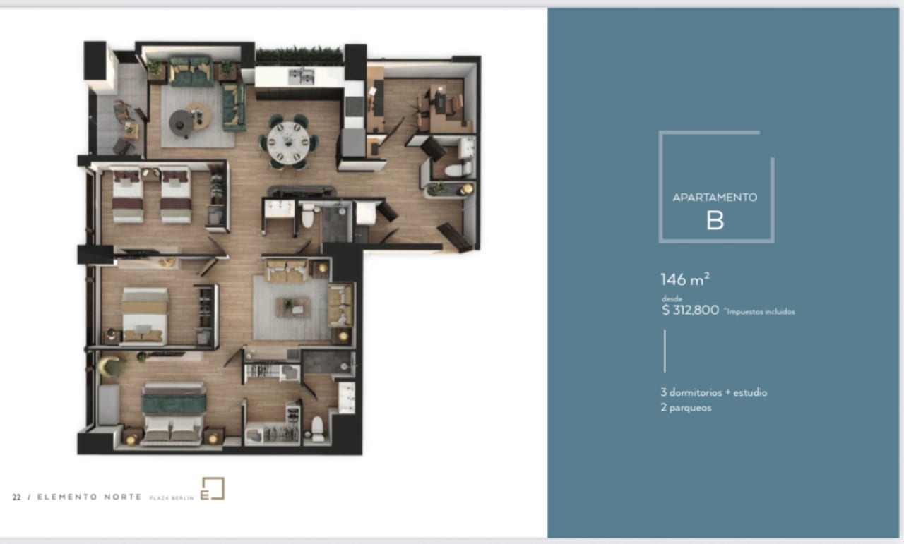 Apartamento en venta Edificio Elemento Norte zona 13 — Apartamento en Venta en Zona 13, Guatemala, Ciudad — foto 3 de 7