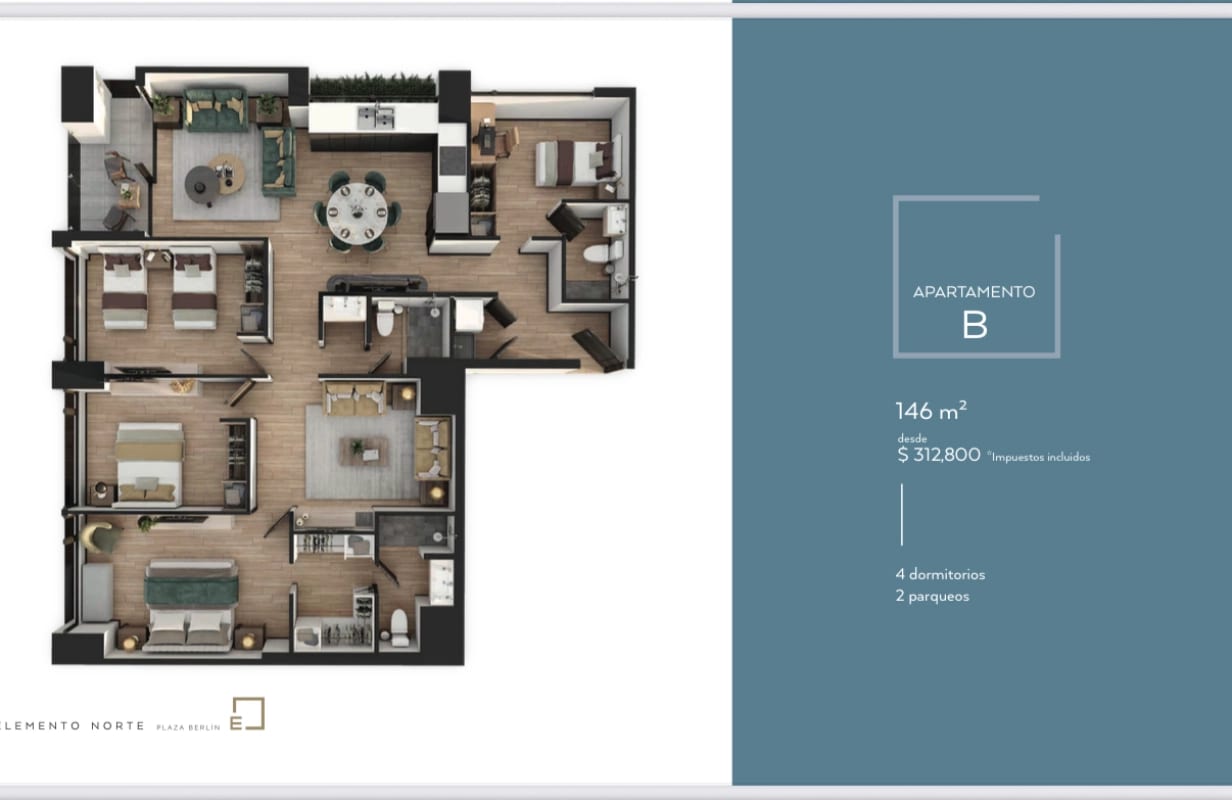 Apartamento en venta Edificio Elemento Norte zona 13 con estudio!!! — Apartamento en Venta en Zona 13, Guatemala, Ciudad — foto 4 de 7