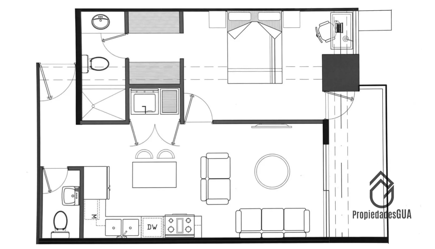 Apto de 1 dormitorio con balcón - 13