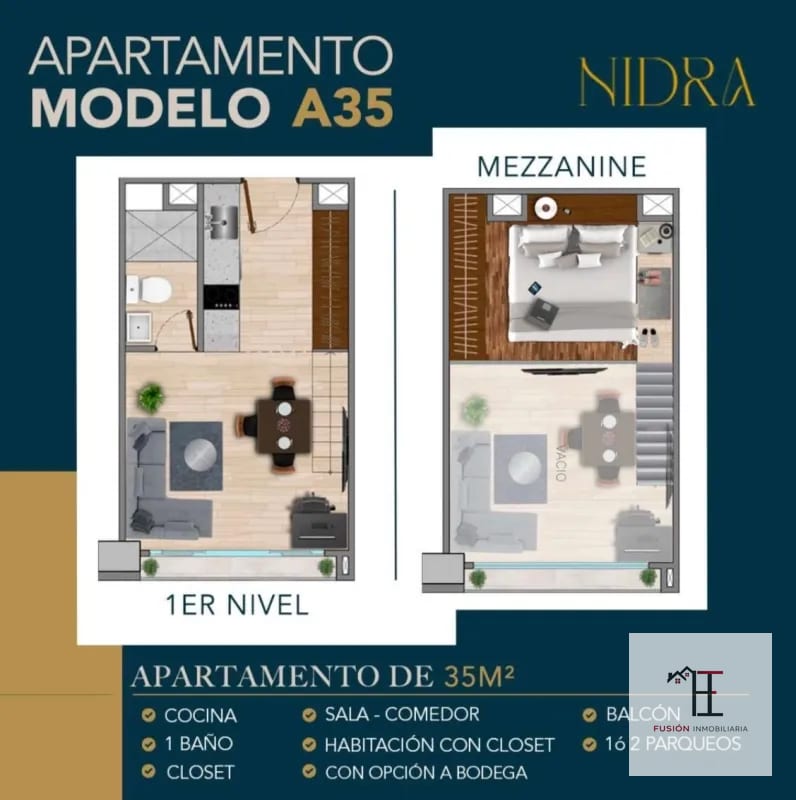 Vendo Loft para estrenar en Zona 15 VH1. Dentro de garita — Apartamento en Venta en Vista Hermosa I, Zona 15, Guatemala, Ciudad — foto 7 de 8