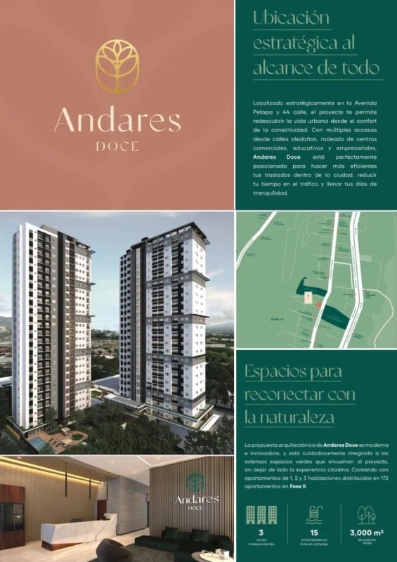 Apartamento en Venta para estrenar, ANDARES ZONA 12 — Apartamento en Venta en Andares Doce, Zona 12, Guatemala, Ciudad — foto 2 de 3