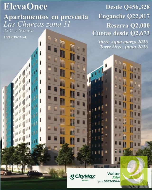 APARTAMENTO PARA ESTRENAR EN ZONA 11 – PROYECTO ELEVA ONCE - 1