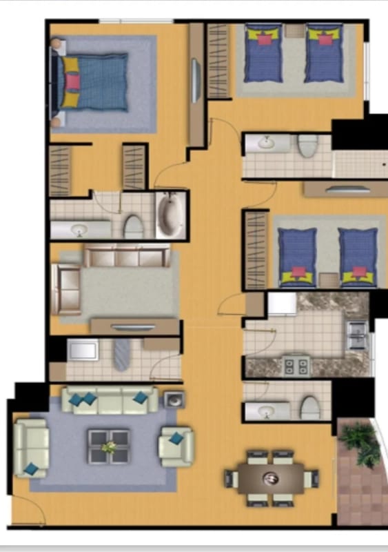 AMPLIO APARTAMENTO EN VENTA, EDIFICIO VIVALDI ZONA 14 — Apartamento en Venta en Vivaldi, Zona 14, Guatemala, Ciudad — foto 2 de 8