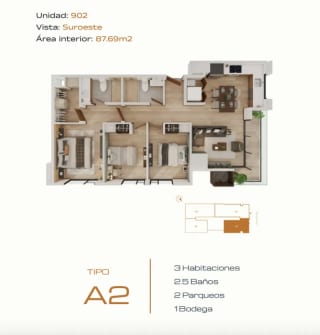 Ultima unidad en Venta en Hessen Zona 15 — Apartamento en Venta en Hessen Apartamentos, Zona 15, Guatemala, Ciudad — miniatura 2 de 14