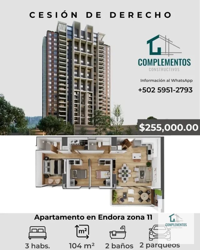Apartamento Endora — Apartamento en Venta en Endóra, Zona 11, Guatemala, Ciudad — foto 1 de 1