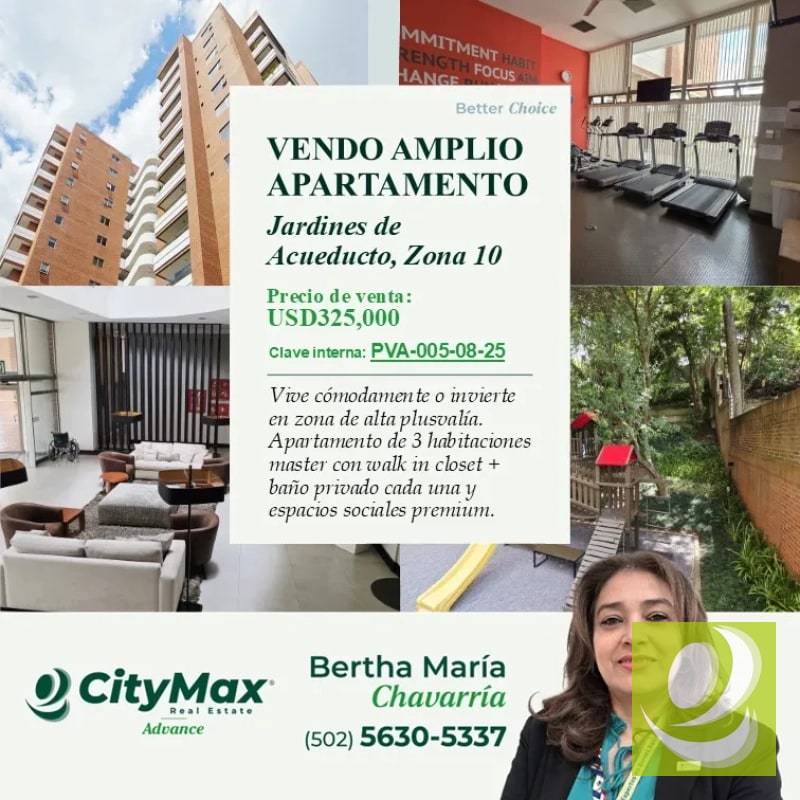 Apartamento en venta en El Acueducto zona 10 - 2