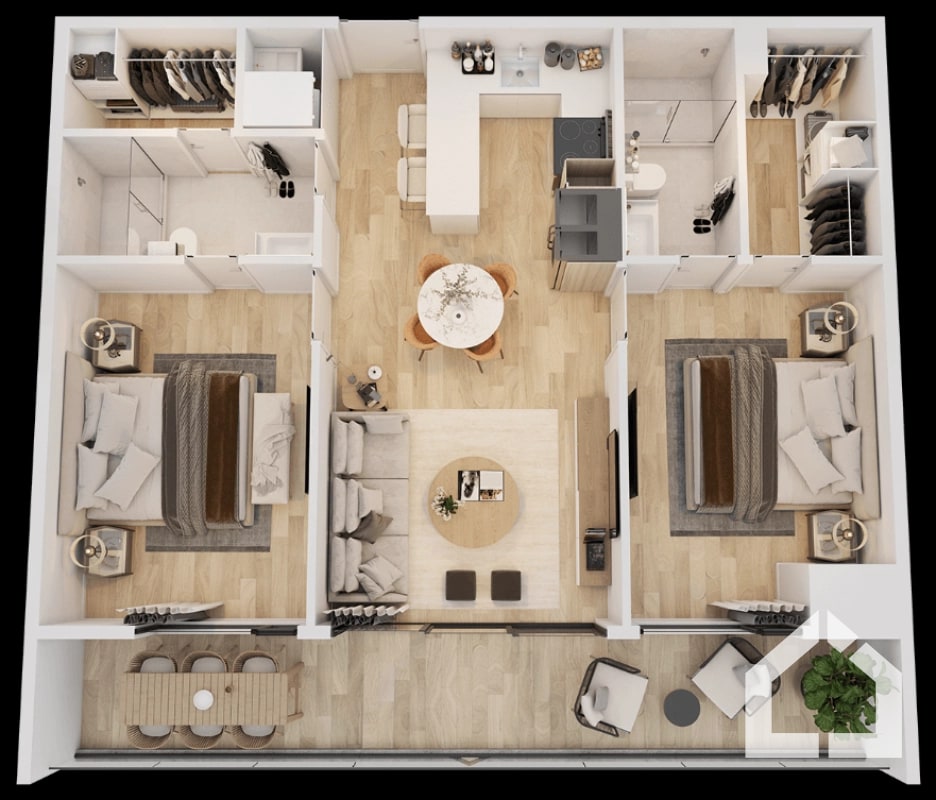 Apartamento de 2 habitaciones en excelente ubicación en Ferré 10, zona 10 - 2