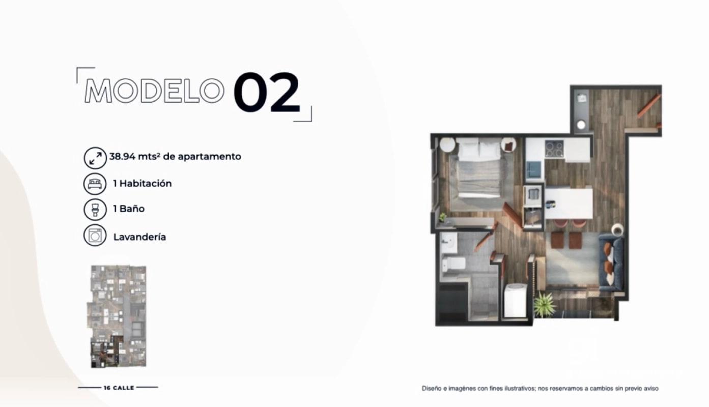 Apartamento para inversión 1 dormitorio, excelente ubicación - 2