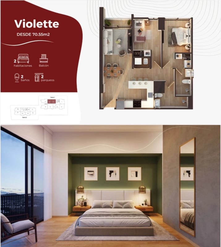 Apartamentos en venta en Edificio nuevo Vie Américas! En planos, para entrega 2027! — Apartamento en Venta en Zona 14, Guatemala, Ciudad — foto 4 de 8