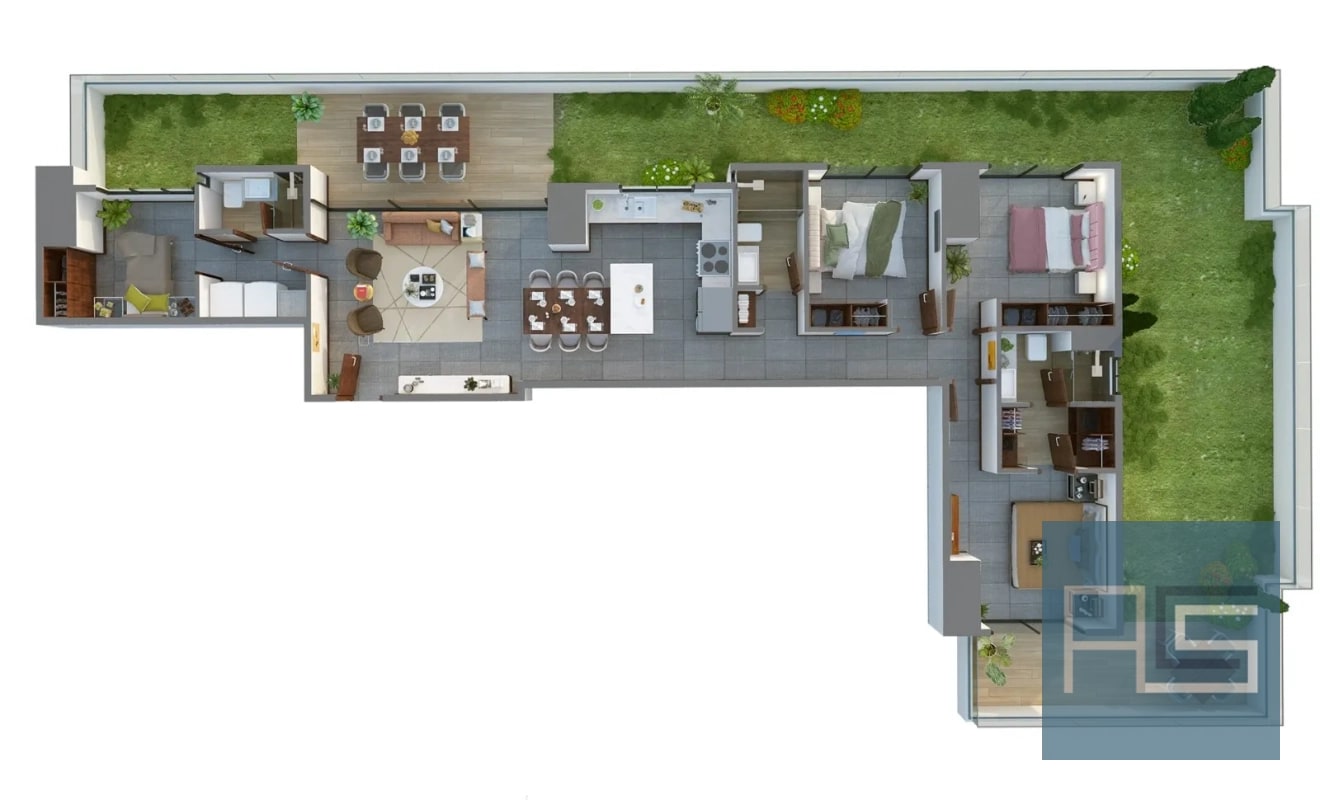 *Moderno Apto para estrenar de 3 habitaciones con jardín y dorm de servicio en Vista Hermosa II, zona 15* - 1