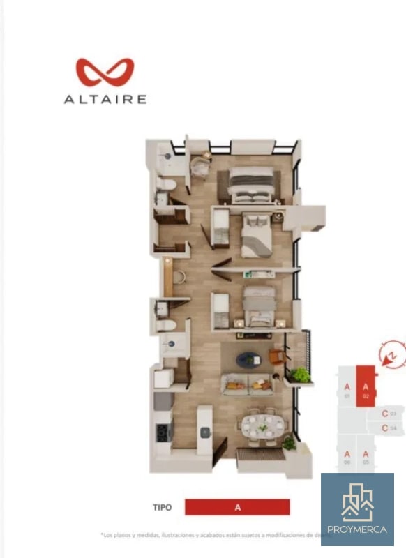 Apartamento en venta, Edificio Altaire, Zona 11 - 2