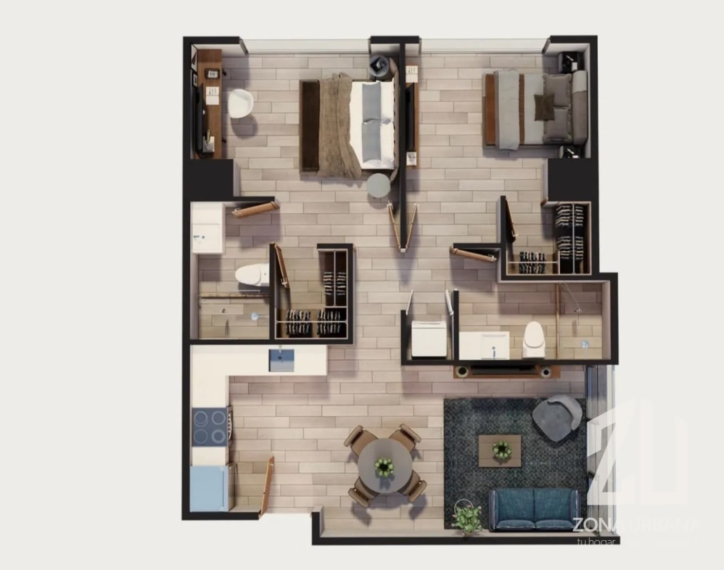 Apartamento funcional con acceso a parque en Edificio, Zona 15 - 13
