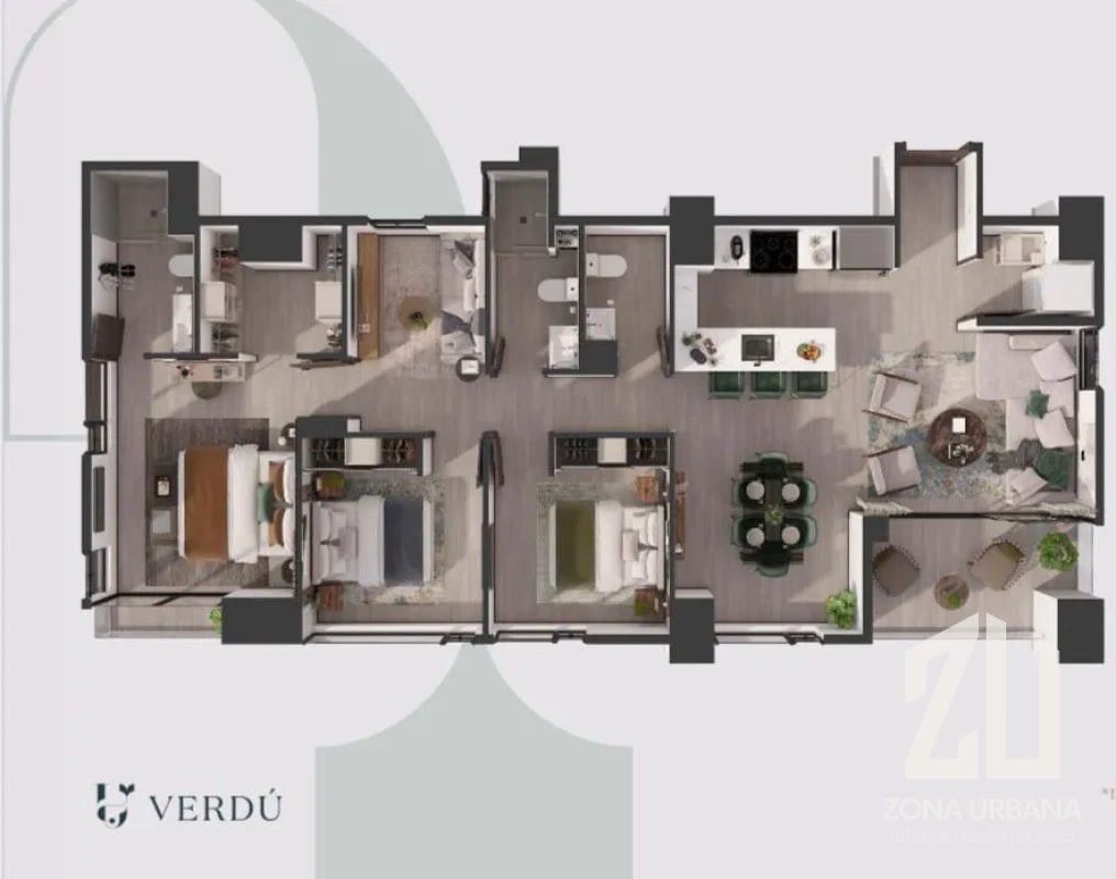 Apartamento de 3 habitaciones con entrega próxima en Edificio, Zona 13 - 2