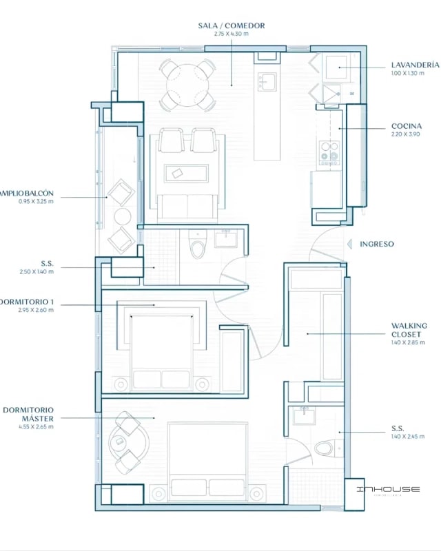 APARTAMENTO EN VENTA EN ZONA 15 – EN PLANOS- - 2