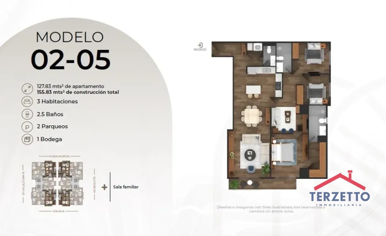 Aparatamento Casalini los Arcos Zona 10 — Apartamento en Venta en Casalini Los Arcos, Zona 10, Guatemala, Ciudad — foto 2 de 8