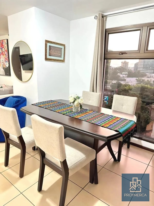 Apartamento amueblado en alquiler, Edificio Madeleine, Zona 10 - 10