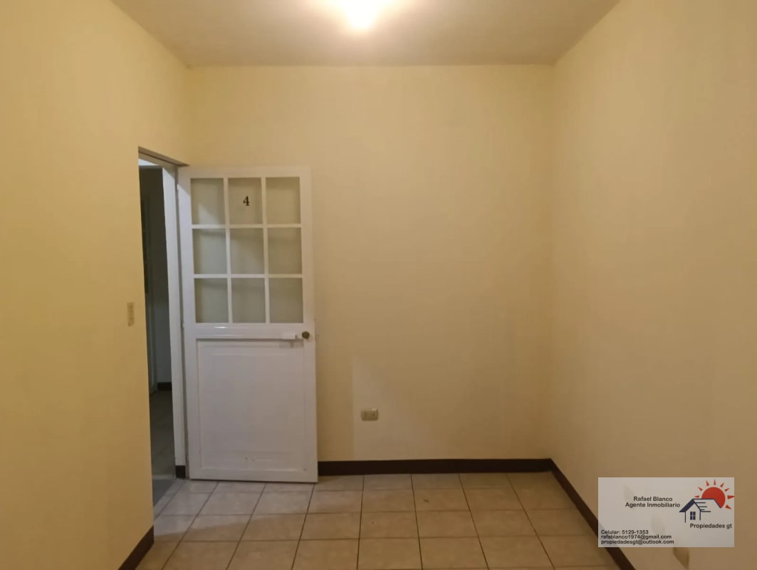 RENTO APTO ZONA 1, DE 2 HAB/SALA,COMEDOR,COCINA/1 BAÑO/1 PARQUEO MOTO/Q.3500 - 9