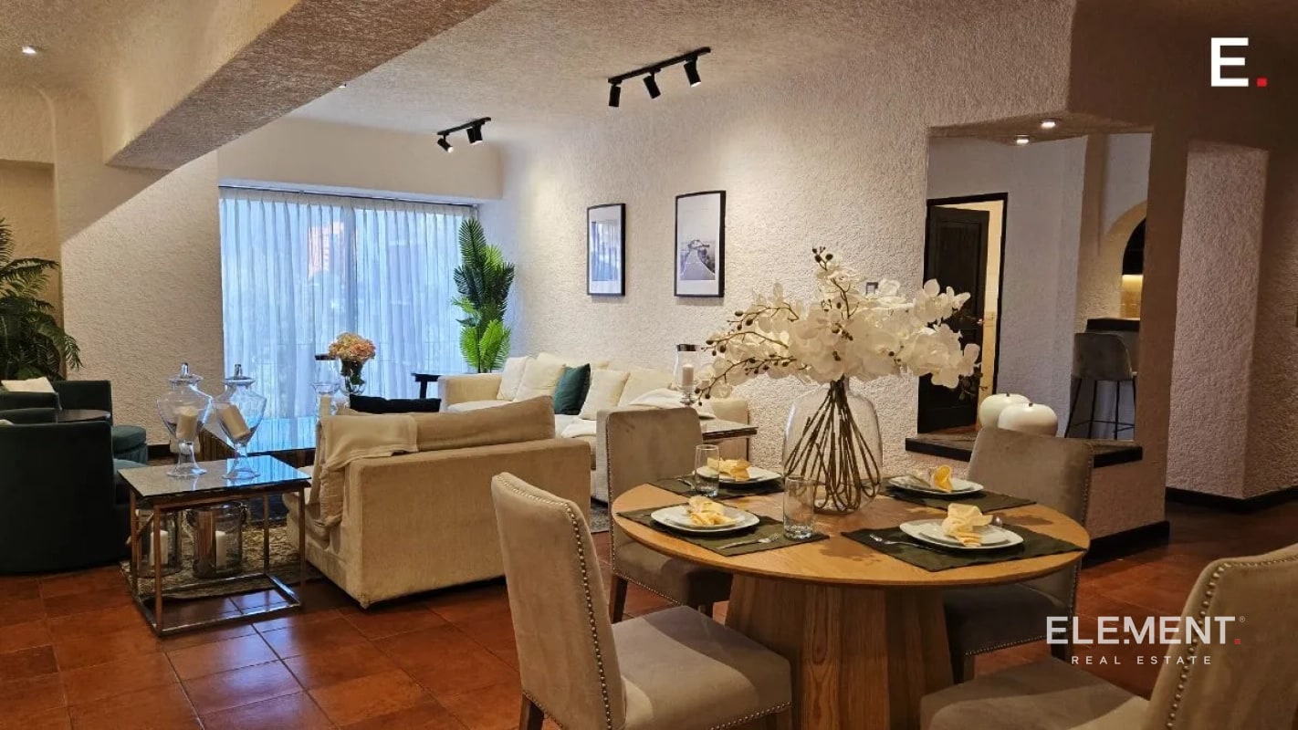 Apartamento con jardín y amueblado en renta- Mediterraneo VH1, Z. 15 - 16