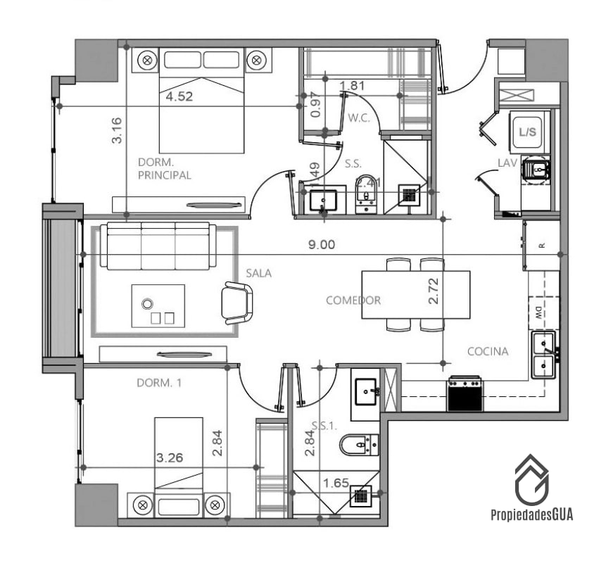 Apartamento en renta en zona 13 - 7