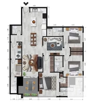 Moderno apartamento en el corazón de zona 10 — Apartamento en Venta en Monád, Zona 10, Guatemala, Ciudad — miniatura 7 de 16