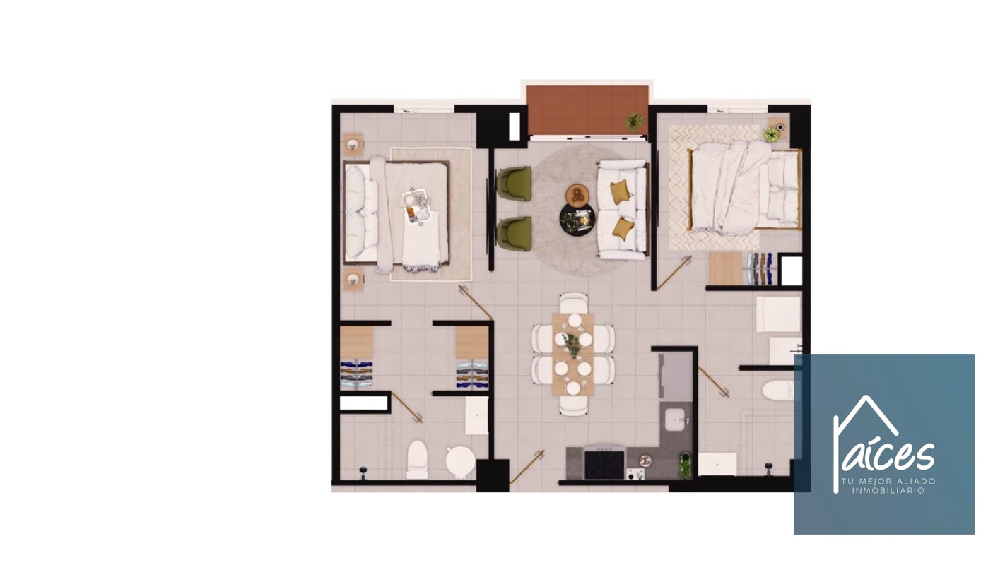 Apartamento estudio en venta MINERVA Zona 2 (D) - 9