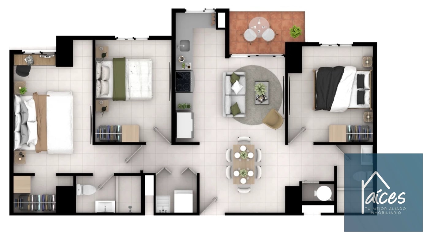 Apartamento estudio en venta MINERVA Zona 2 (D) - 10