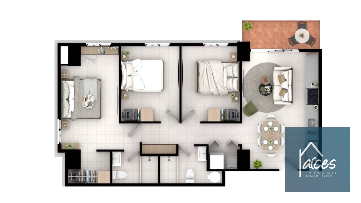 Apartamento estudio en venta MINERVA Zona 2 (D) - 9