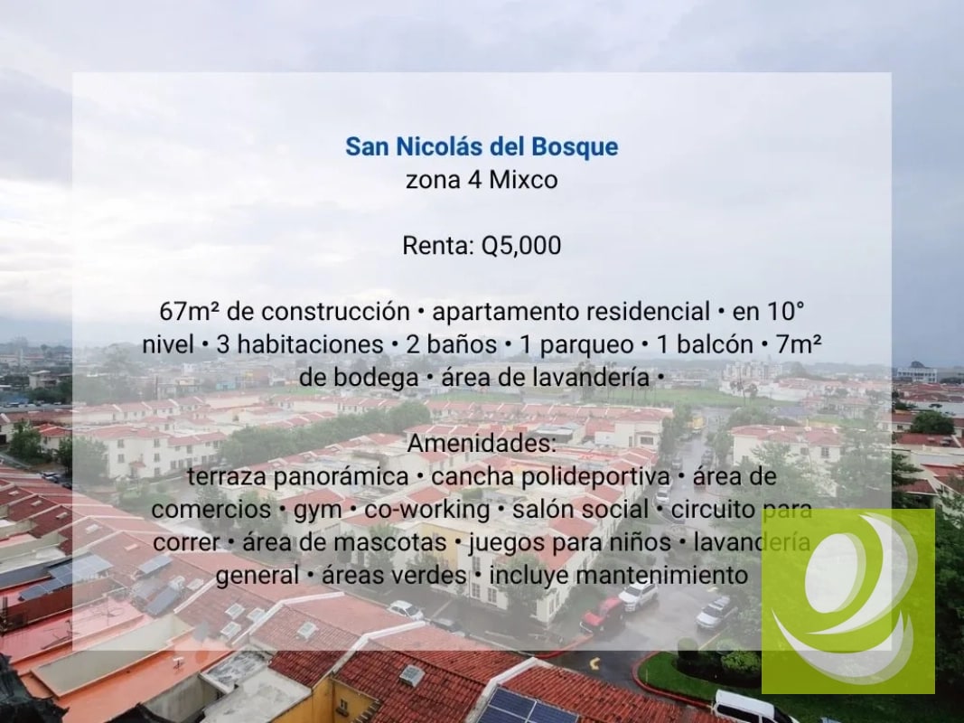 Apartamento en Renta en San Nicolás del Bosque zona 4 Mixco - 3